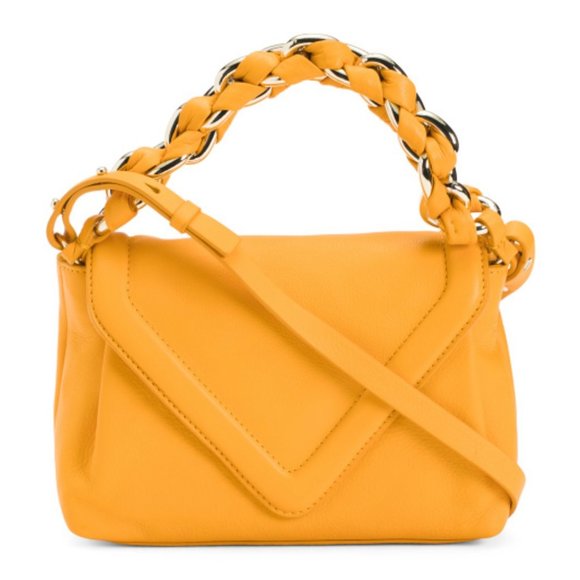 Vince Camuto Handbags - NWT Vince Camuto Lyona Leather Crossbody | Mango Sorbet 🍊